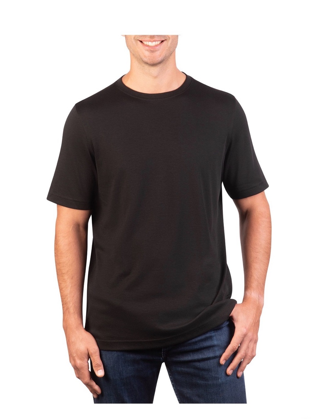 Kirkland Signature Men's Peruvian 100 %Pima Cotton Tee Shirt black